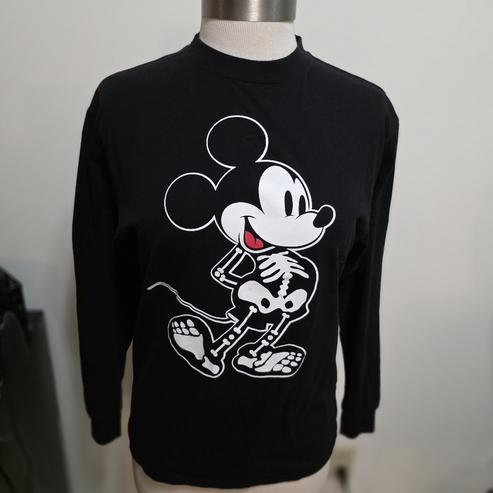 Disney Mickey Mouse Skeleton Shirt Small